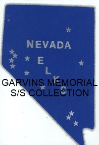 Z MISCELLANEOUS,NEVADA,NEVADA ELKS 2 LARGE JACKET PATCH